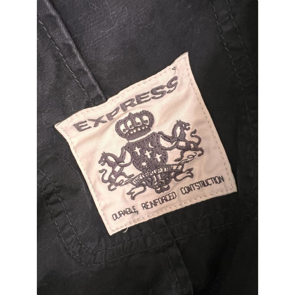 NWT $148 Express utility military style jacket, cotton, metal buttons, size L - Picture 6 of 13